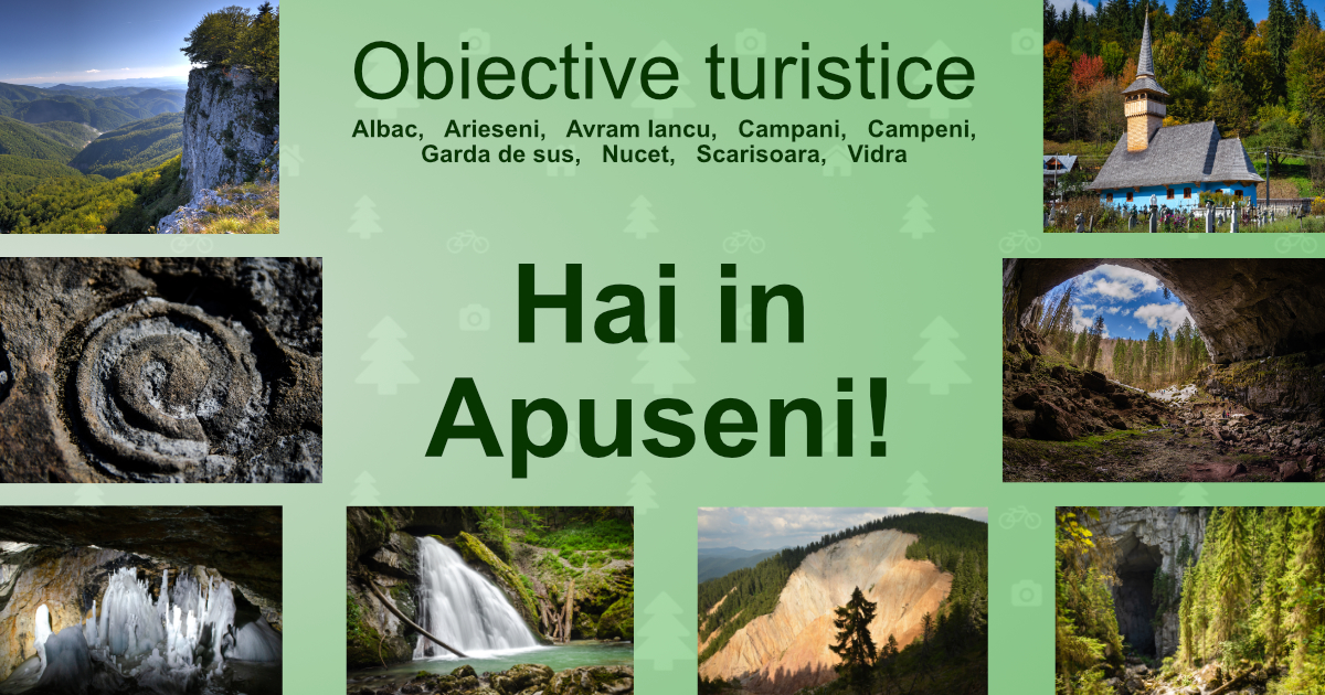 Obiective turistice Arieseni, Albac, Avram Iancu, Horea